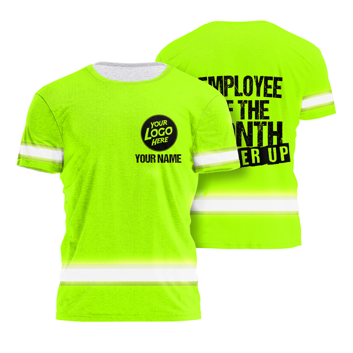 Hi Vis Shirt Employee Of The Month Runner Up Custom Name and Logo ...
